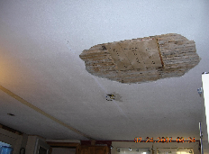 WATER DAMAGED PLASTER CEILING